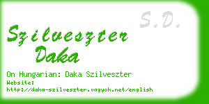 szilveszter daka business card